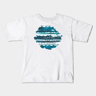 Sea waves Aqua Kids T-Shirt
